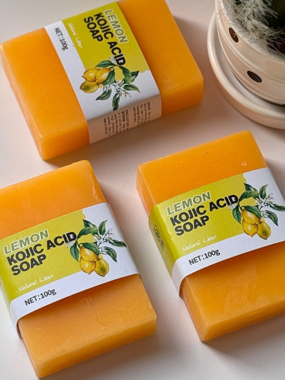5 of Ginger Papaya Essential Oil Handmade Soap Fragrance Body Cleansing Bar #529